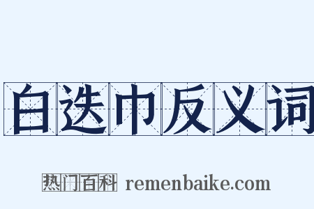 白迭巾反义词是什么意思的图片